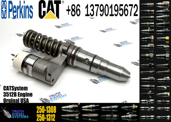 Excavator Spare Parts Common Rail Diesel Fuel Injector 10R-1280 250-1308 For CAT 3512B 3516B 3508B Engine