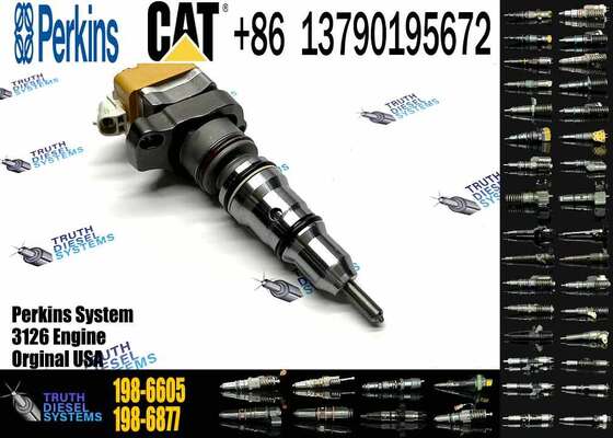 Fuel Injector 198-6605 Compatible for C-aterpillar CAT Engine C7 3126 3126B mitsubishi L200 Fuel Injector 1986605