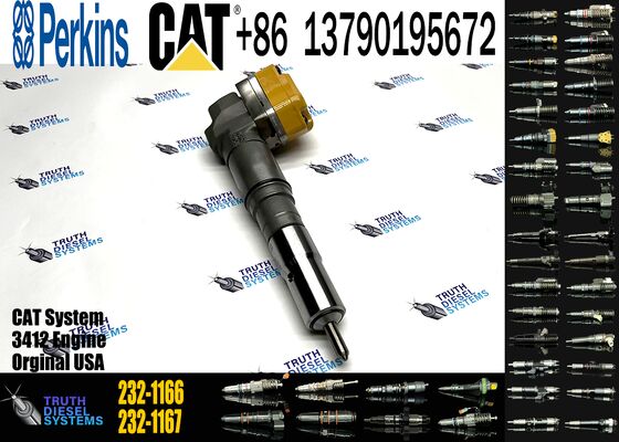 New Diesel Common Rail Fuel Injector 204-2467 232-1166 232-1167 20R-5392 232-1168 Steel for Sprayer Excavator 3412 Truck Parts
